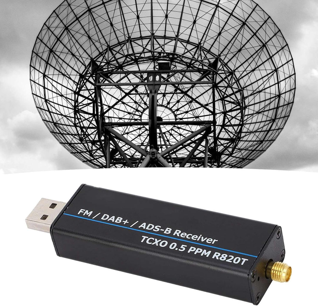RTL-SDR-Empfänger, 100 kHz Bis 1766 MHz Software Defined Radio, Vollband RTL2832U R820T2 0,5 PPM TCX