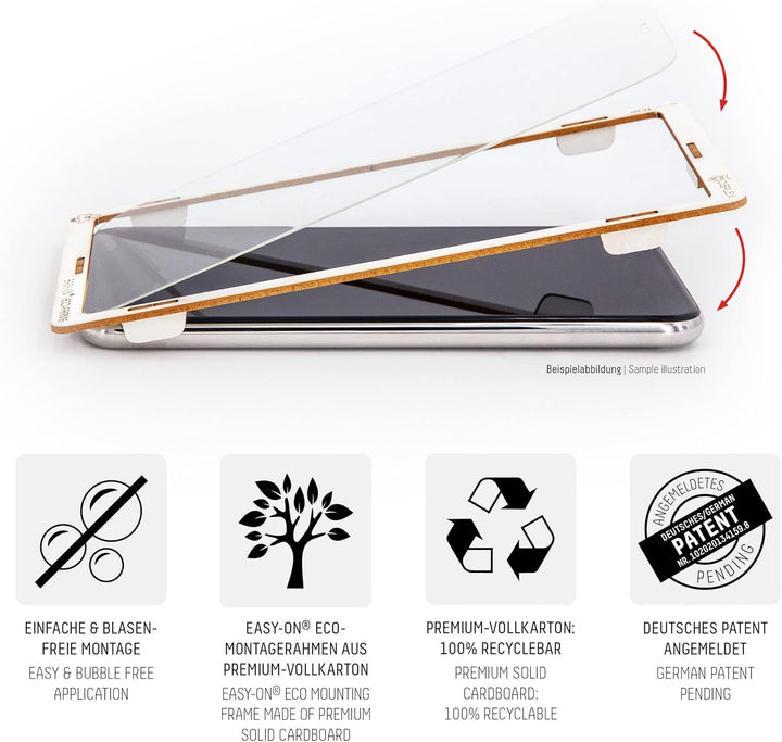 Schutzglas für Samsung A53 5G, A52(s) 5G, A52 (10H), Eco-Montagerahmen | DISPLEX Real Glass, 10H Pan