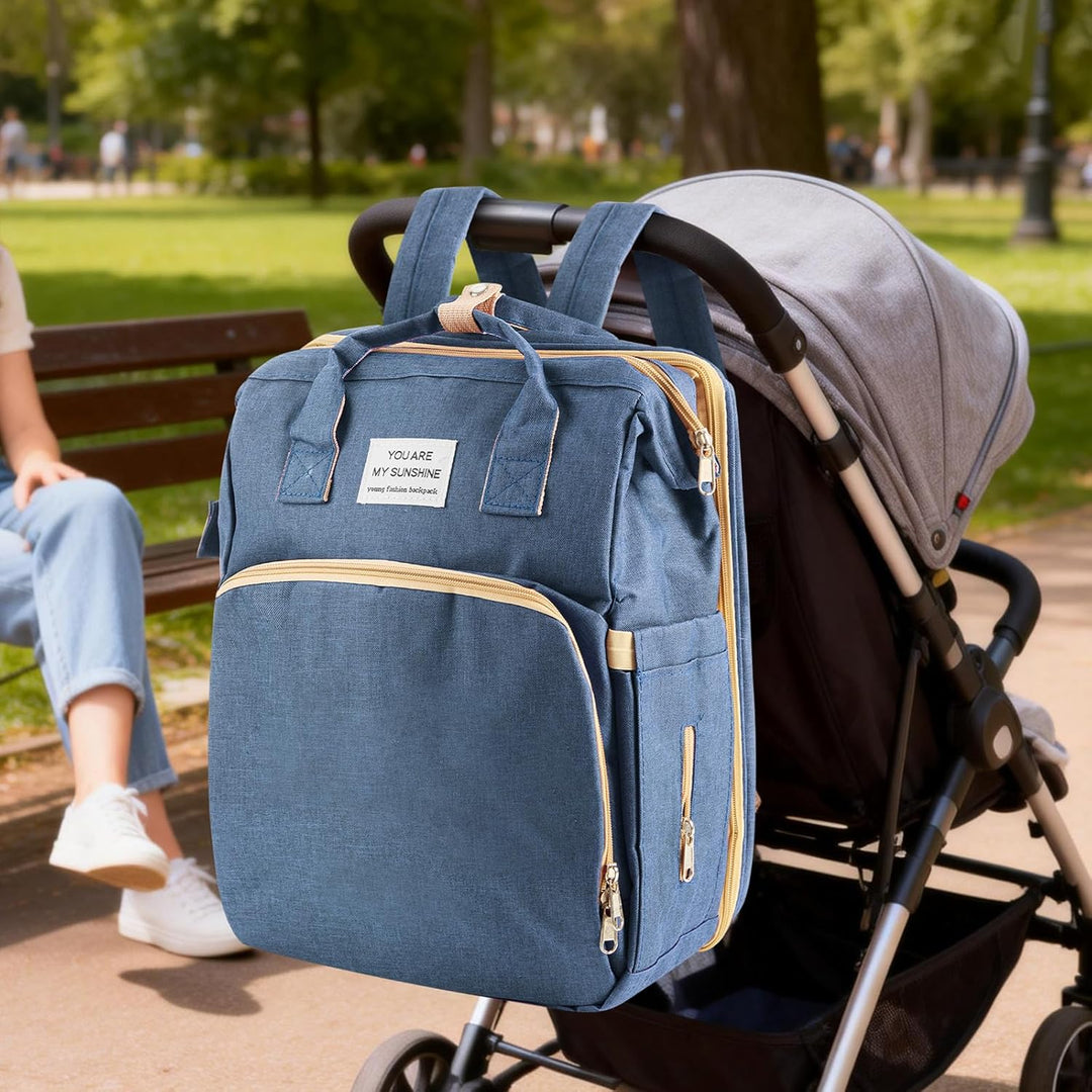 Multifunktionaler Wickelrucksack Baby – Wasserdichte Wickeltasche Rucksack aus Oxford Stoff mit Isol