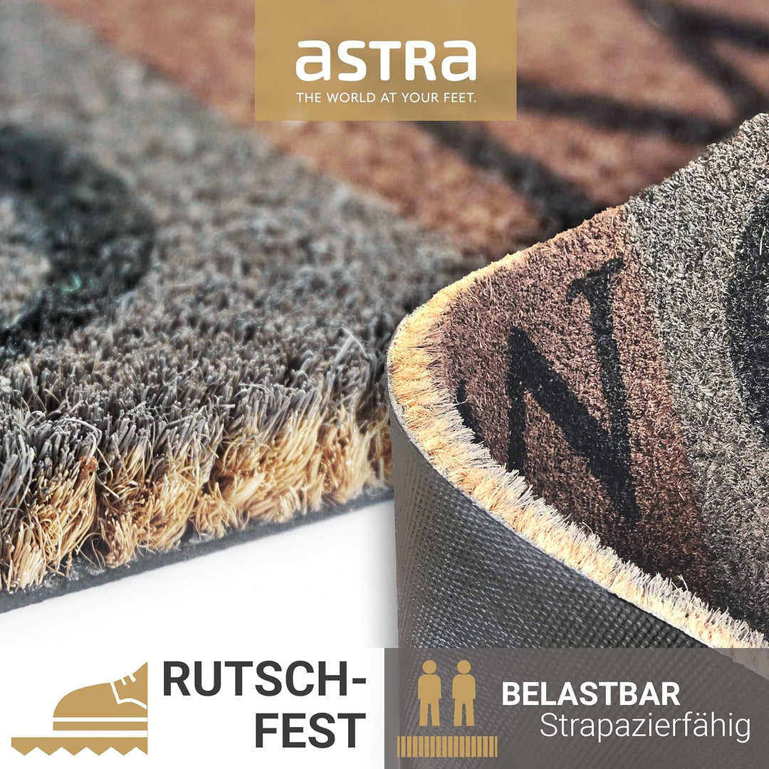 Astra Fussmatte innen Home Set 25x75 & 40x60 cm - rutschfeste Kokosmatte schmal - Schmutzfang Innen