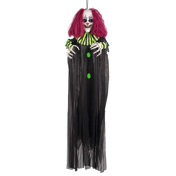 Boland 73047 - Hängender Terror-Clown, Grösse 130 cm, leuchtende Augen und Sound, Batteriebetrieb, S