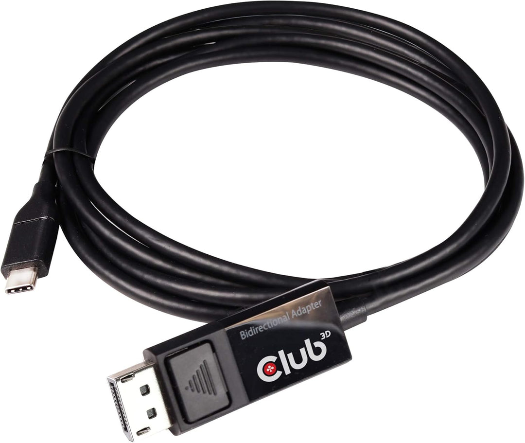 Club 3D USB Adapterkabel 1, 8m Typ-C zu Displayport 8K60Hz HDR Schwarz CAC-1557