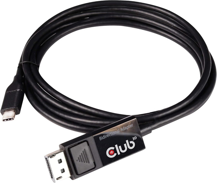 Club 3D USB Adapterkabel 1, 8m Typ-C zu Displayport 8K60Hz HDR Schwarz CAC-1557