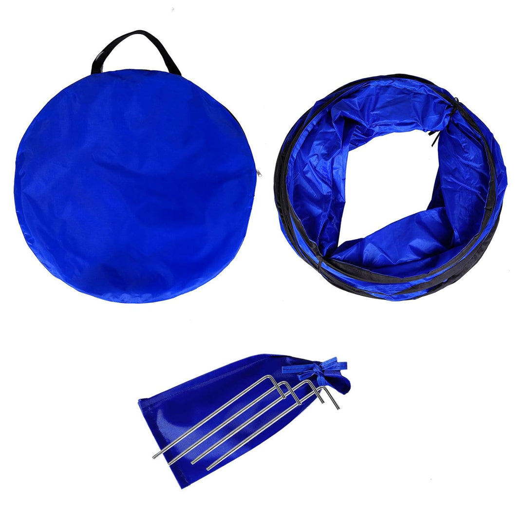 lionto Outdoor Tunnel robust für grosse &amp; kleine Hunde, 200x40 cm, Faltbarer Spieltunnel für Kinder