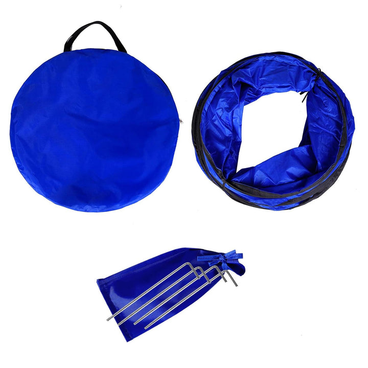 lionto Outdoor Tunnel robust für grosse &amp; kleine Hunde, 200x40 cm, Faltbarer Spieltunnel für Kinder
