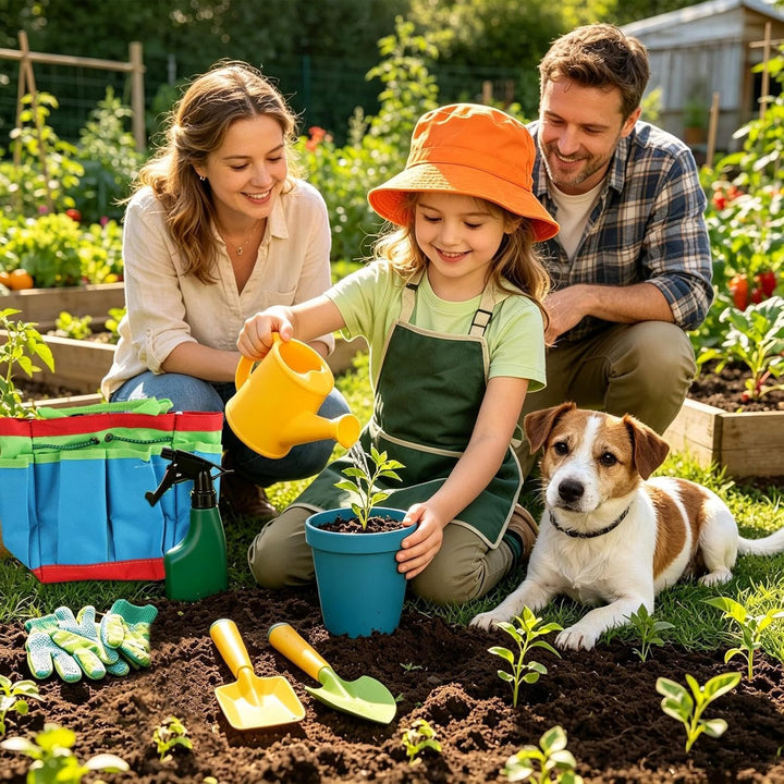 Kinder-Garten-Set Kleine Schürze | Kinder Gartenset Geeignet Für Und Mädchen, , Sand, Outdoor, Somme