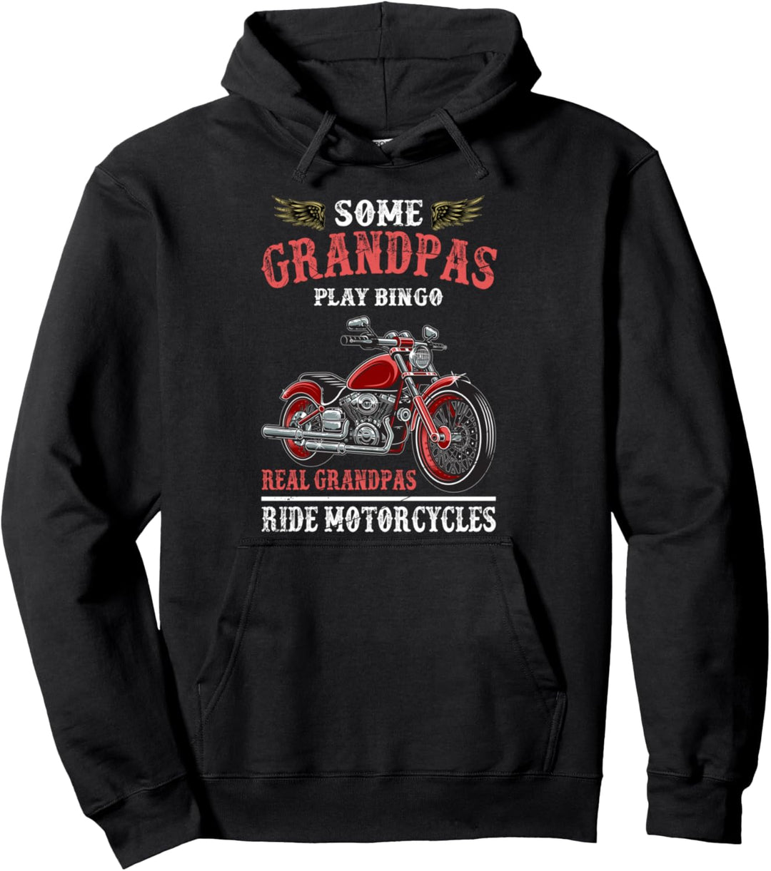 Lustiges Manche Opas spielen Bingo echte Opas sind Biker Pullover Hoodie