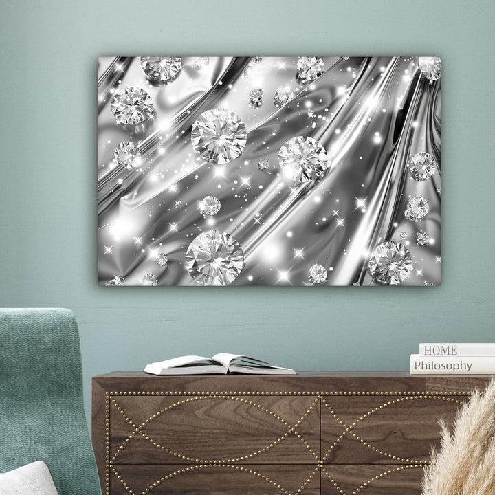 MuchoWow© Leinwand 90x60 cm Deko Schlafzimmer Aesthetic Leinwandbilder Wohnzimmer Gemälde Foto Gesch