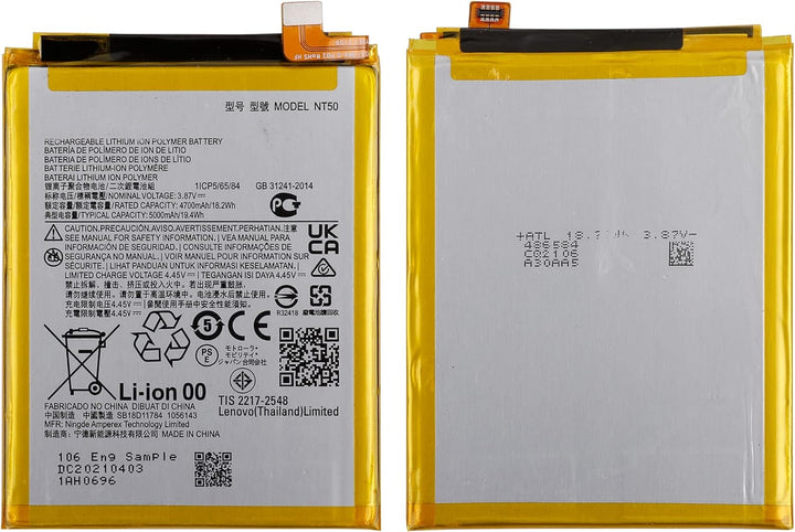 SwarKing Ersatz Akku Kompatibel mit Moto Edge 20 Lite XT2139-1 NT50 with Toolkit