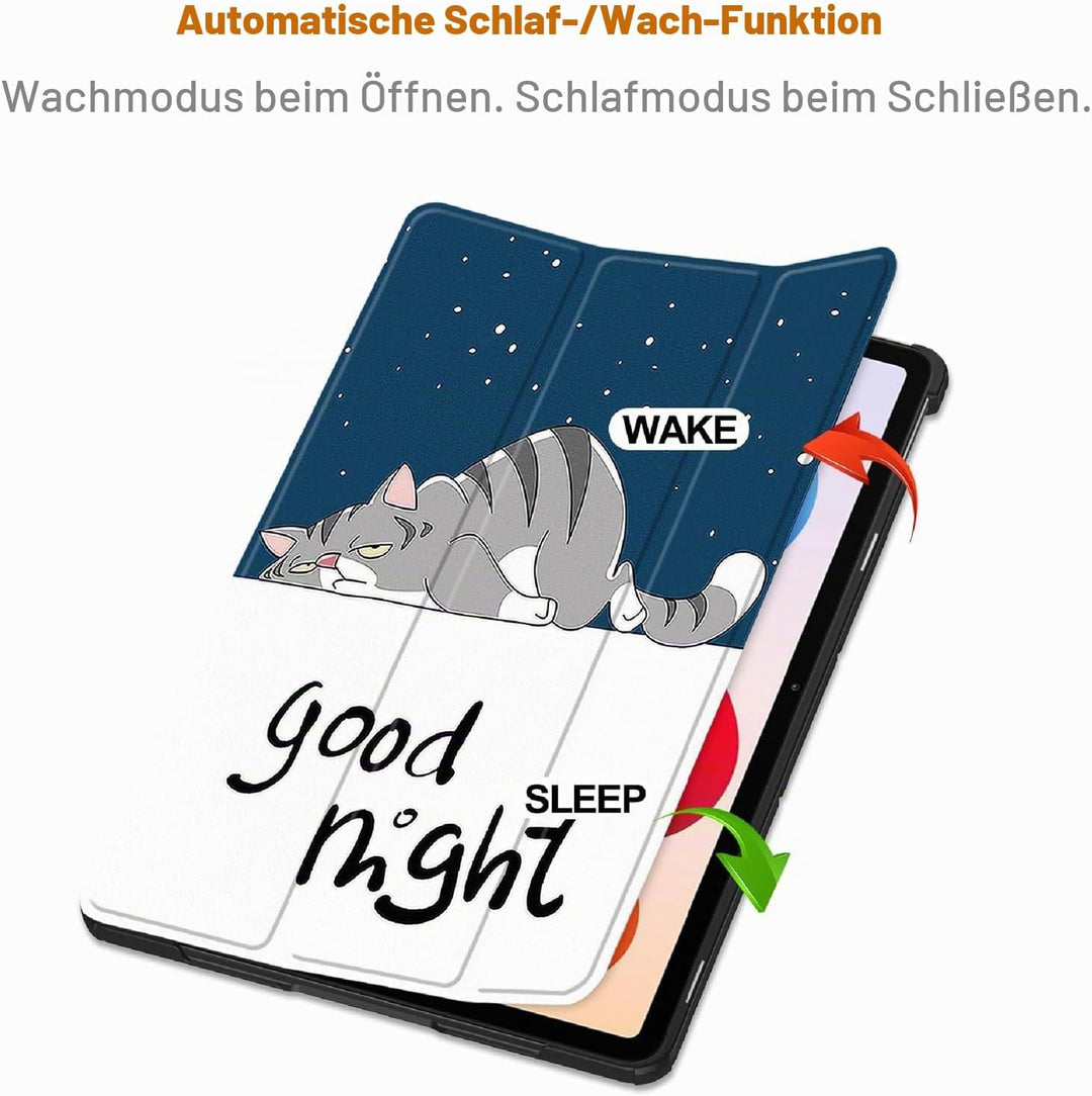 GIOPUEY Hülle Kompatibel mit Xiaomi Redmi Pad 2 Pro 12.1 2025, Flip Case [Bracket-Funktion] 360° Sch