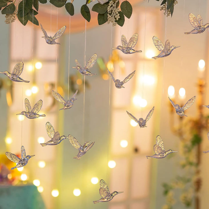 NUPTIO 100 Stücke DIY Fliegenden Vogel Dekorative Decke Hängen Ornamente Weihnachtsbaum für Zuhause