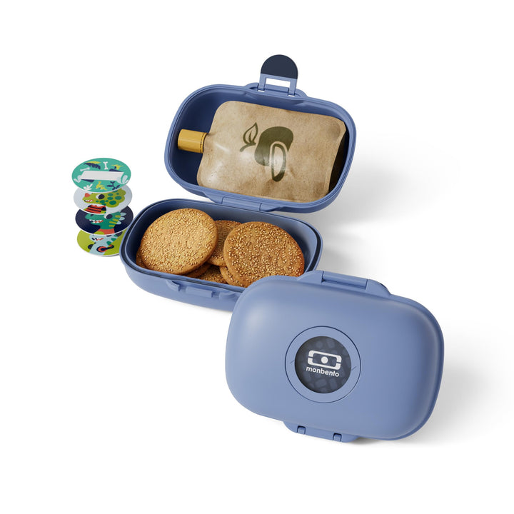 monbento – Brotdose Snackbox Kinder Gram – BPA-frei – Lunchbox für Schule, Park und Reisen – Bento B