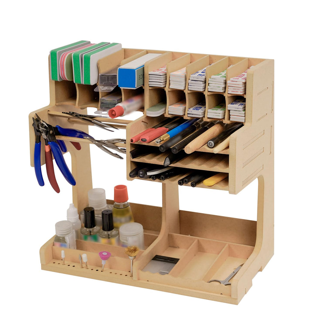 Bucasso Hölzern Modell Farbregal Organizer Farbständer, Bastel-Farbregal MDF-Material, Model Tools R