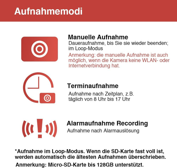 WIWACAM 4K Mini Kamera WLAN für Nistkästen, mit live übertragung auf Handy, Nachtsicht, Akku, SD-Kar