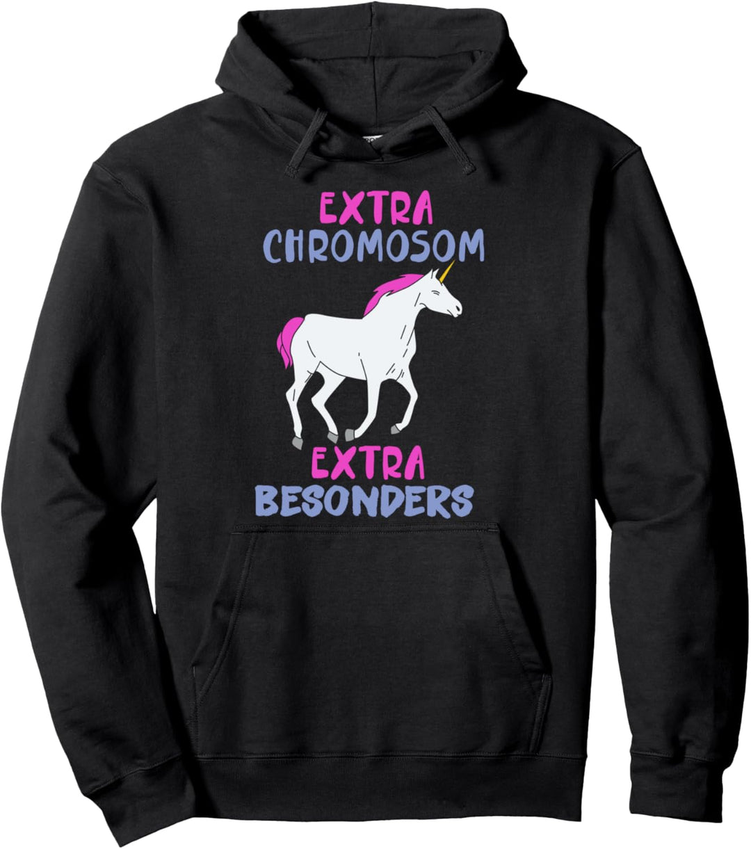 Down Syndrom Trisomie 21 extra Chromosom Einhorn Geschenk Pullover Hoodie