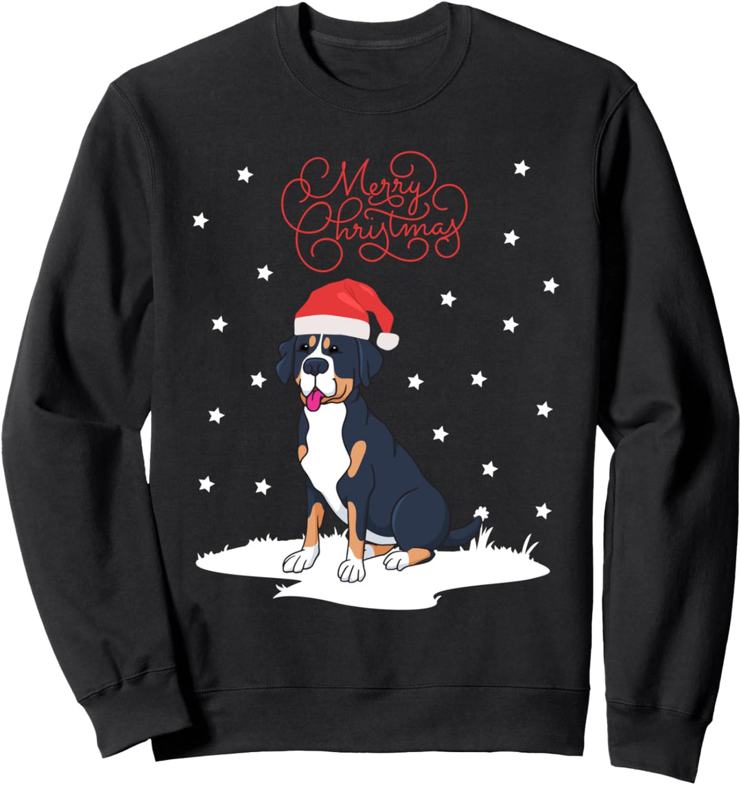 Merry Christmas Xmas Grosser Schweizer Sennenhund Sweatshirt