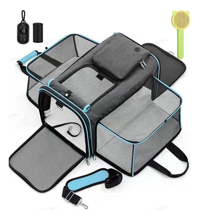 Katzen Transportboxen,Faltbare Hundetasche,Tragetasche Katze Transportbox für Flugzeug Auto Reise Ka