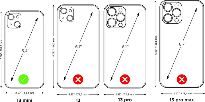 marcel robert - Handytasche für iPhone 13 Mini - Patentiertes Modell - aus echten Premium Leder - [