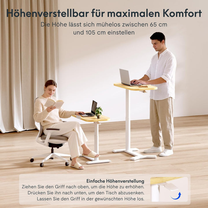 FLEXISPOT Beistelltisch H5 - Flexibler Laptoptisch und Betttisch mit neigbarer Tischplatte, höhenver