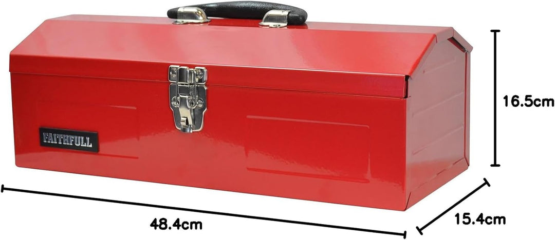 Faithfull TBB19 Werkzeugbox aus Metall, Scheunenform, 48 cm