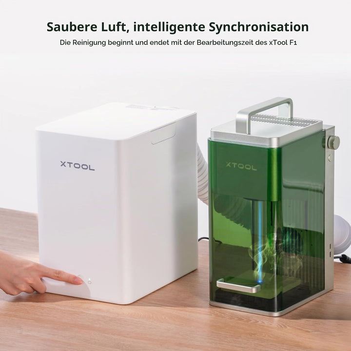xTool F1 Desktop Luftreiniger, Rauchabsauger mit 3 Schicht Filterung, Hepa Portable Air Purifier nur