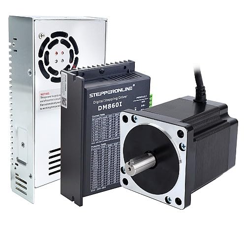 STEPPERONLINE 1 Achse Schrittmotor CNC Kit 8Nm 6A Nema 34 Schrittmotor & Treiber 2,4-7,2A 20-80VDC &
