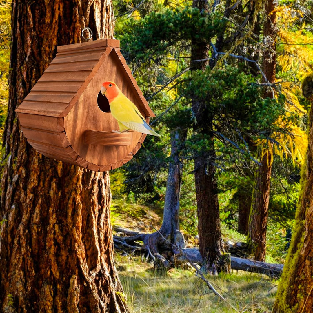 Vogelhaus Nistkasten, Vogelhaus für Vögel für Draussen Wetterfest – Kreatives Holz Nistkasten Vogelh