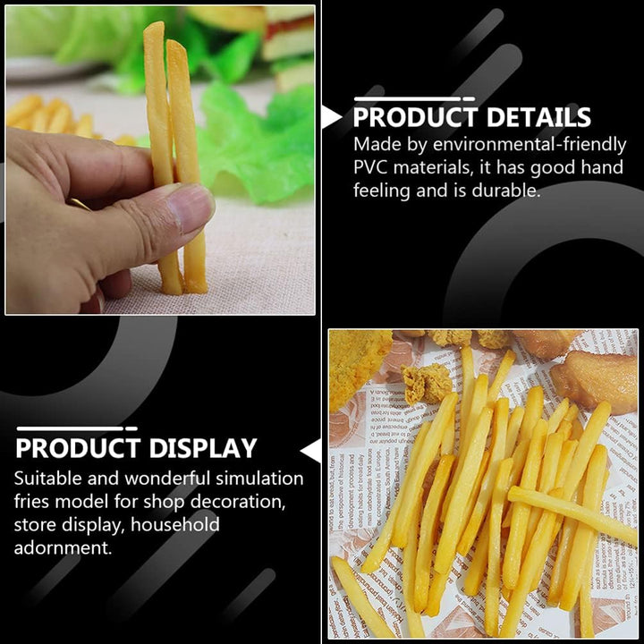 NUOBESTY 30 Stücke Gefälschte Pommes Frites Gefälschte Fast Food Simulation Künstliche Lebensmittel