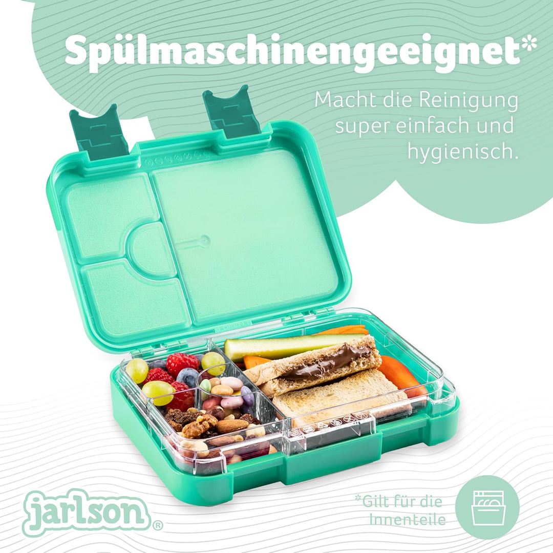 Jarlson® Brotdose Kinder mit Fächern - TONI Lunchbox - Bento Box auslaufsicher – Jausenbox für Kinde