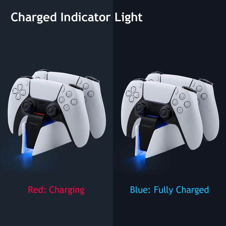 Mcbazel Ladestation PS5 Controller für PS5 Controller DualSense-Controller-Ladestation mit LED-Licht