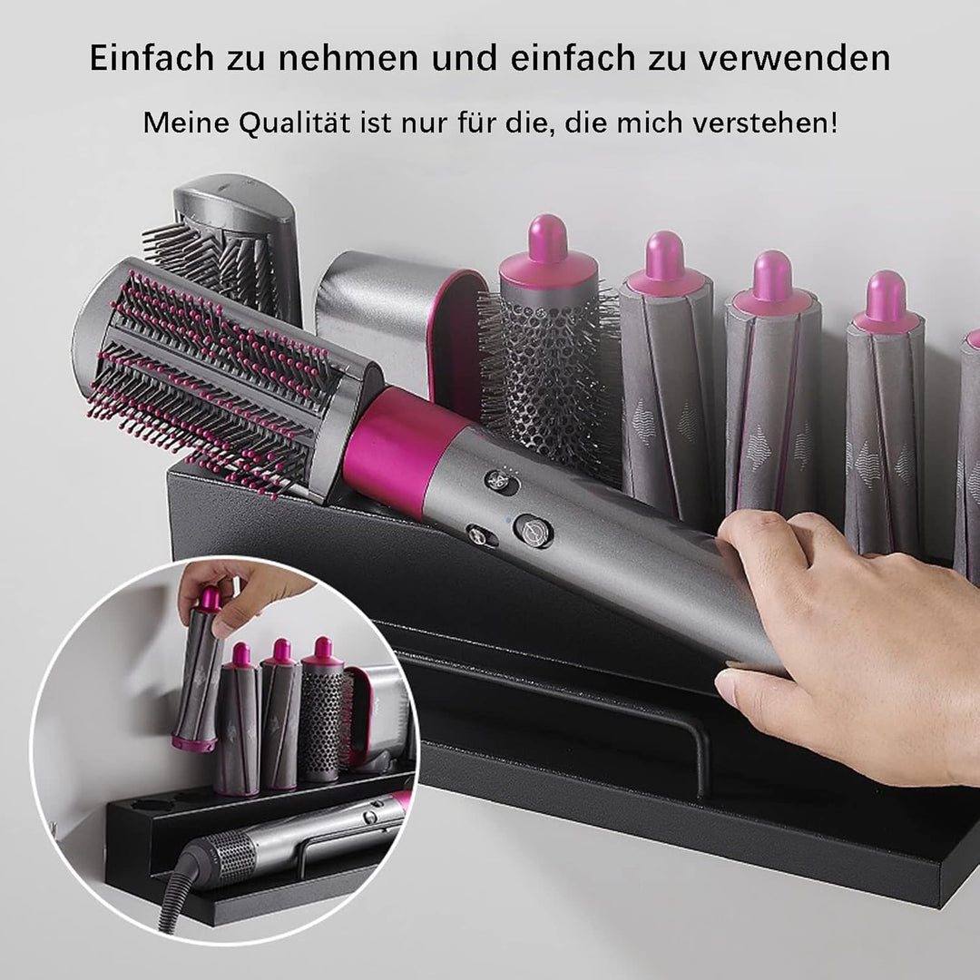 Wandhalterung Curling Halter Organizer Stand Lagerregal für Dyson Airwrap, Edelstahl ohne Stanzen Au