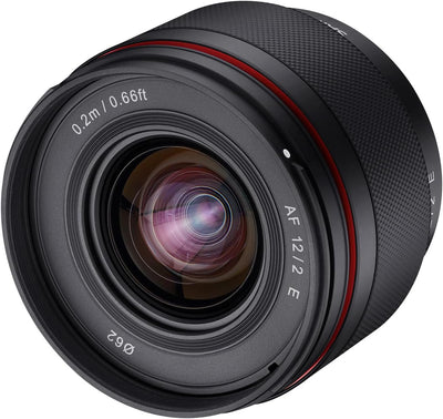 Samyang AF 12mm F2.0 E Objektiv für Sony E – Autofokus APS-C Weitwinkel Festbrennweite Objektiv für