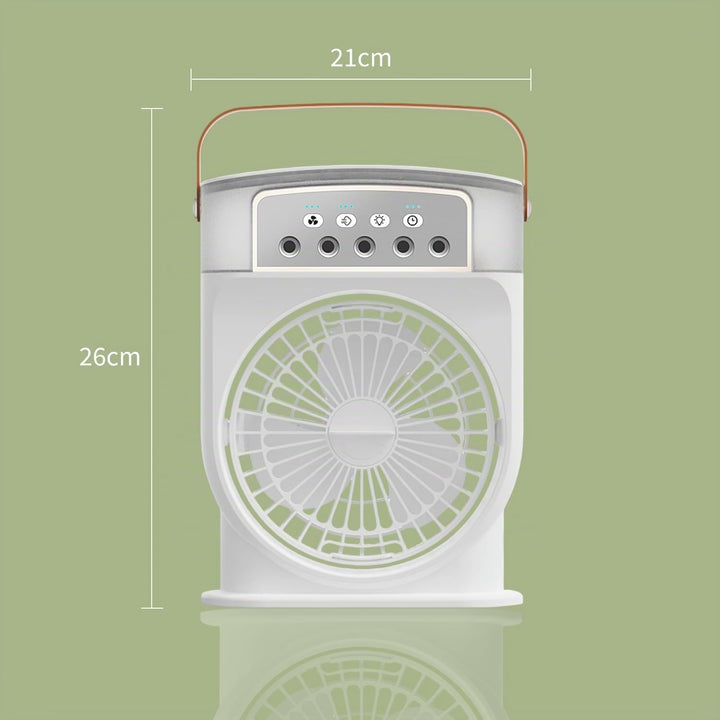 ragbare Klimaanlage Fan, 4 in 1 Personal Mini Cooling Fan mit Wassernebel Spray, 3 Geschwindigkeiten