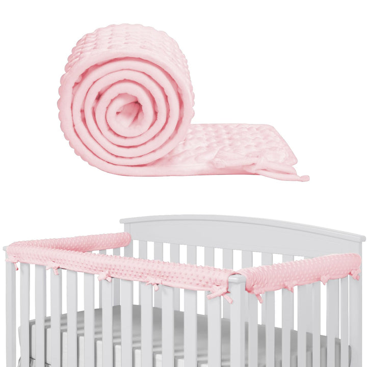 IULONEE 3pcs Baby Bed Rail Cover Protector Set Kinderbett Kantenschutz 128x18cm/68x18cm Bettkantensc