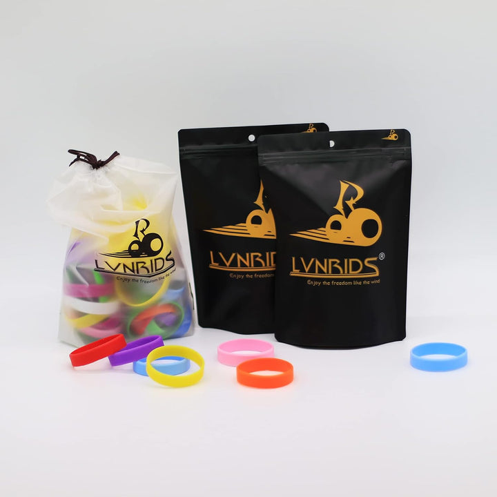 LVNRIDS 100 Stück Silikon Armbänder, Sport Party Gummi Elastic Armband Grosshandel Bulk-Armband für