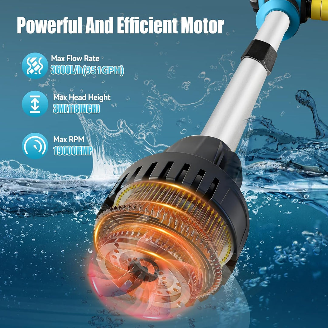 Kabellose Stick Wassertransferpumpe Kompatibel mit Ma-Kita 18V, Tragbare Umfüllpumpe, 3M Kopfhöhe, 3