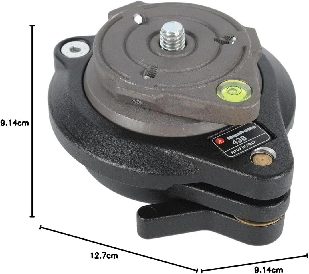 Manfrotto 438 3/8 Ball Kamera Nivellierer â€“ 3502, Schwarz