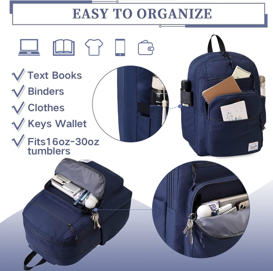 Rucksack Herren Dame, VASCHY Schulrucksack Teenager Kinder 21L Handgepäck Blau, Blau