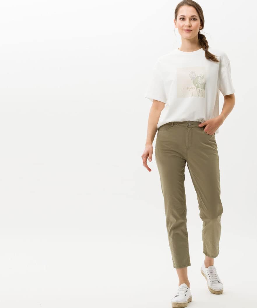 BRAX 7/8 Damen Jeans Hose Style Mary S 7/8 Popelinestretch Toffee 26W / 32L Grün Olive 33, 26W / 32L