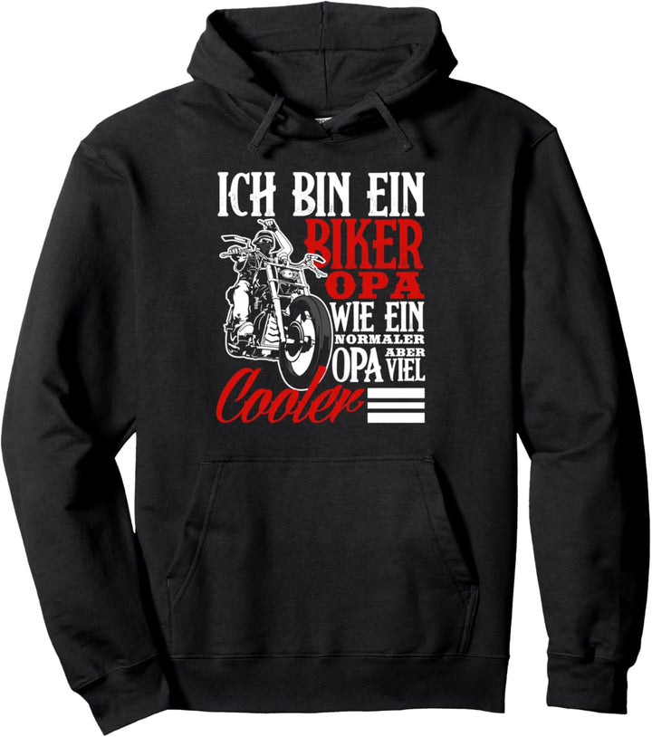 Motorrad Opa Biker Alter Mann Lustiges Motorradfahrer Pullover Hoodie