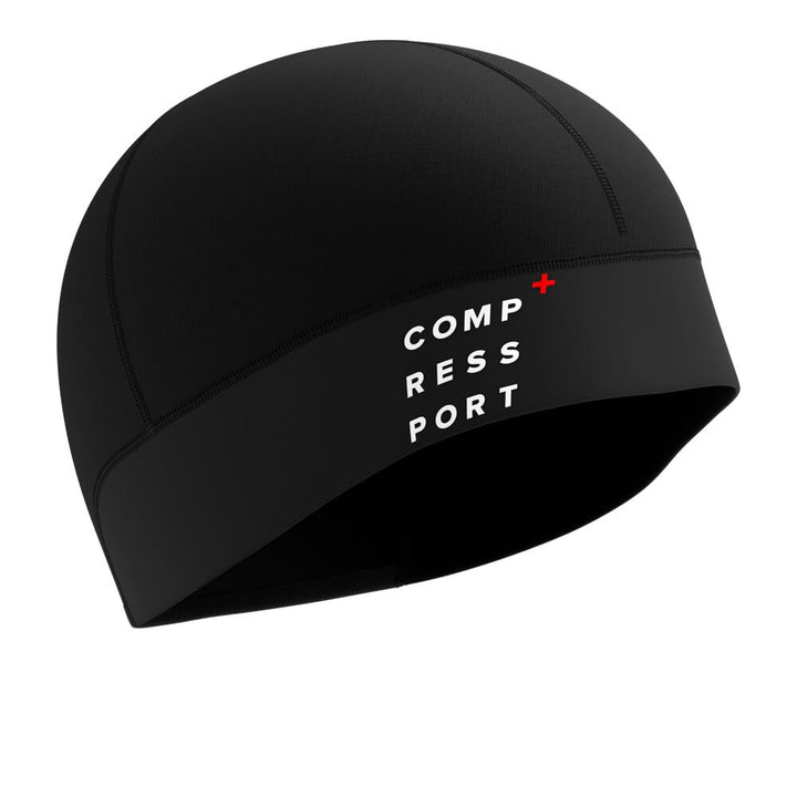 COMPRESSPORT Unisex Hurricane Beanie Mütze, schwarz, Einheitsgrösse