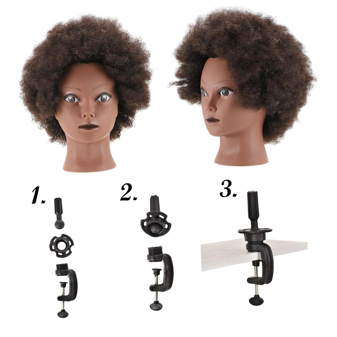 Ipetboom Kurze Haare Perücken 1Stk Kunstkopfmodell aus echtem Haar Kurze haar mannequin kopf Kosmeti