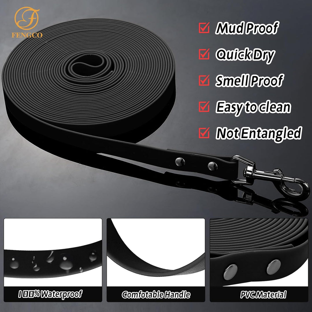 Wasserdicht Schleppleine für Hunde,mit Chew Proof Tie-Out Leinen,Wasserdicht Trainingsleine für Hund