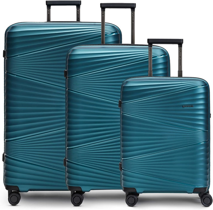 Pactastic Collection 02 Ultra leicht Hartschalen Koffer-Set 3-teilig | Robustes Polypropylen Materia