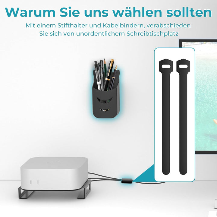 Ständer Kompatibel mit 2024 Mac mini M4 und M4 Pro Metall-Halterung für Mac mini M4 Dock Tisch-Ständ