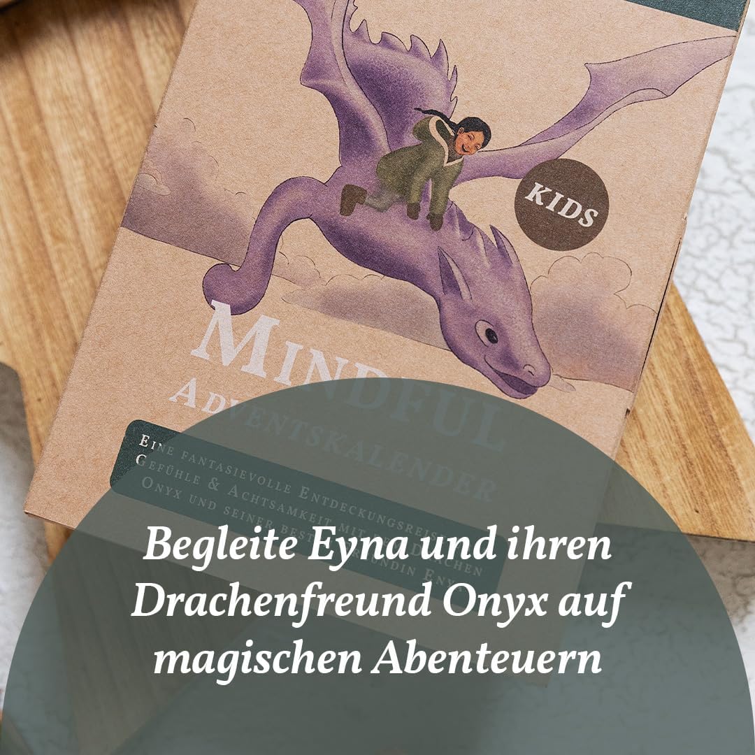 VEGAN BOX® Adventskalender Mindful für Kinder | 24 stärkende Affirmationen und Geschichten | Für Kin