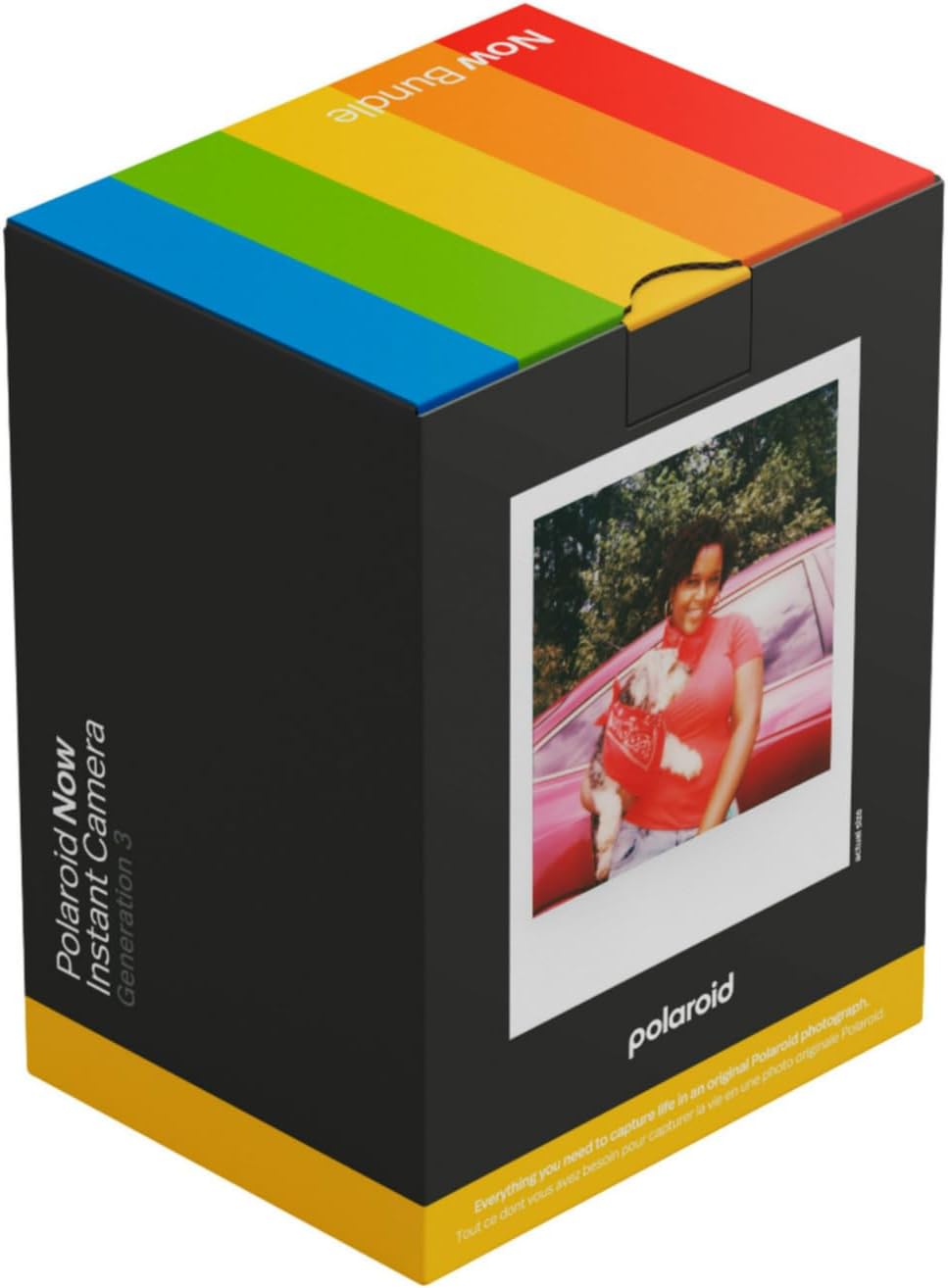 Polaroid Now Gen 3 Sofortbildkamera schwarz + Color Film Pack (8 Photos)