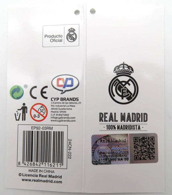 CyP Brands – Real Madrid, Federmäppchen, 3-stöckiges Federmäppchen, Schulbedarf, Mehrfarbig, offizie