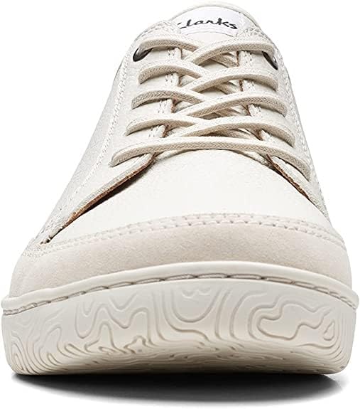 Clarks Herren Hodson Lace Sneaker 42.5 EU Ivory Leather, 42.5 EU Ivory Leather