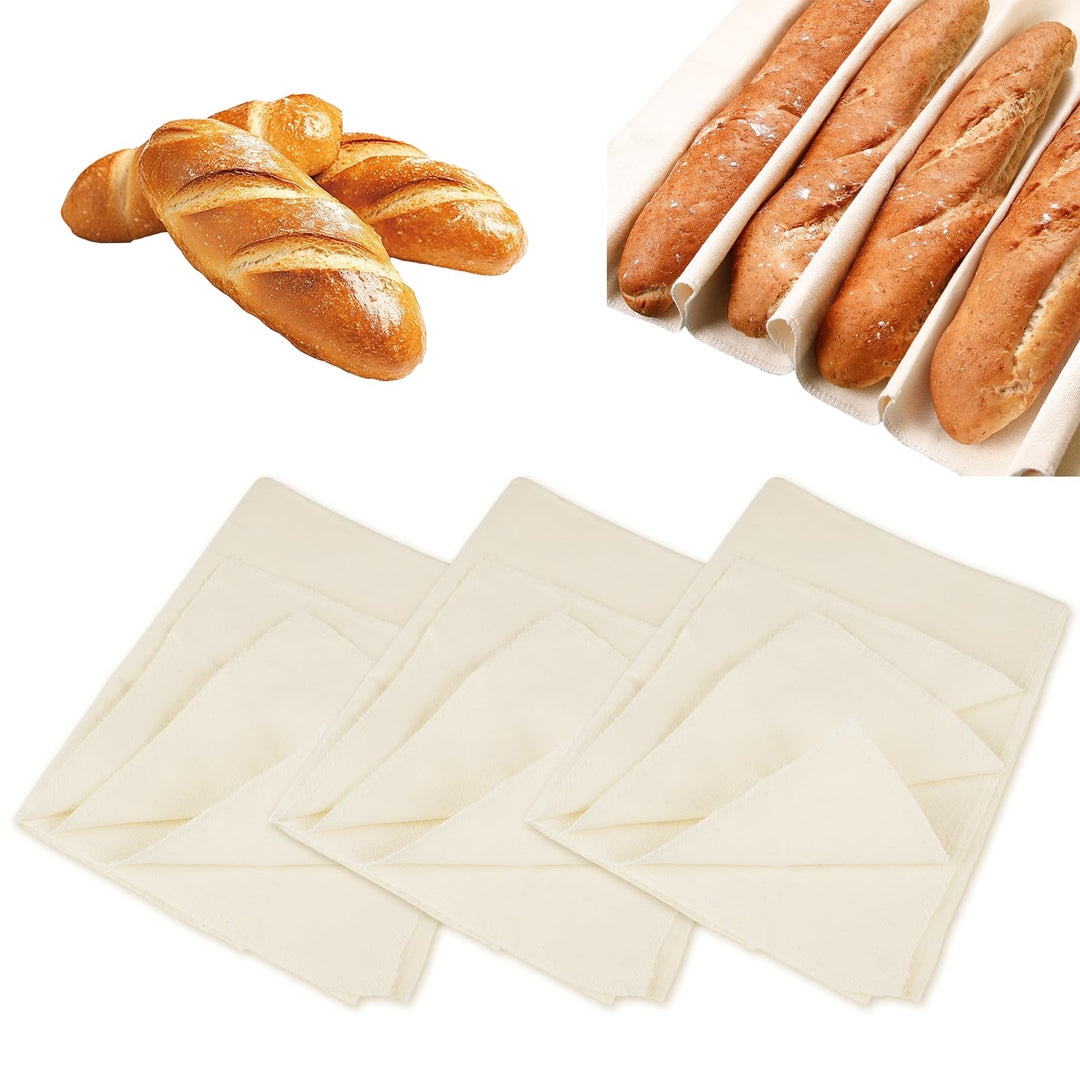 6 Stück Leinentuch, 75x45 cm Bäckerleinen Teigtuch Leinentuch Brot Backen Leinentuch Zum Brot Backen